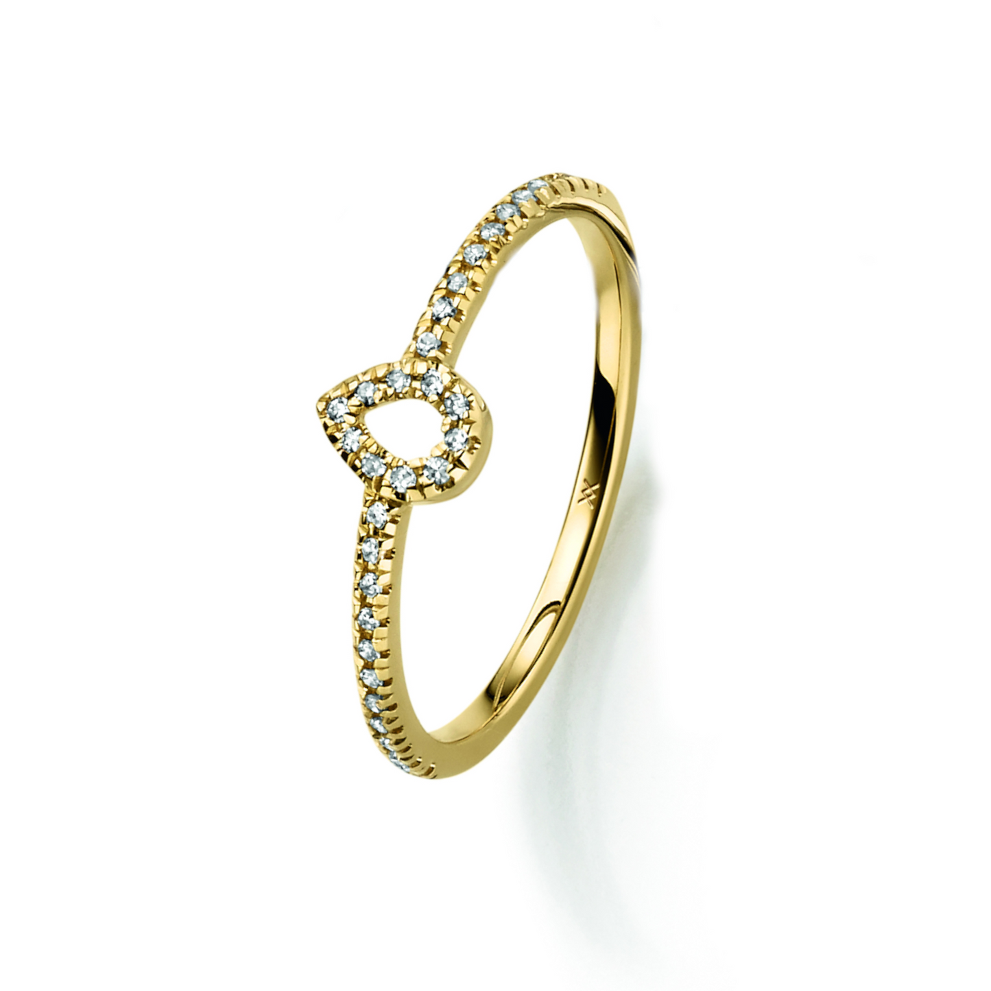 WILHELM MÜLLER - Ring in Tropfenform mit Brillanten