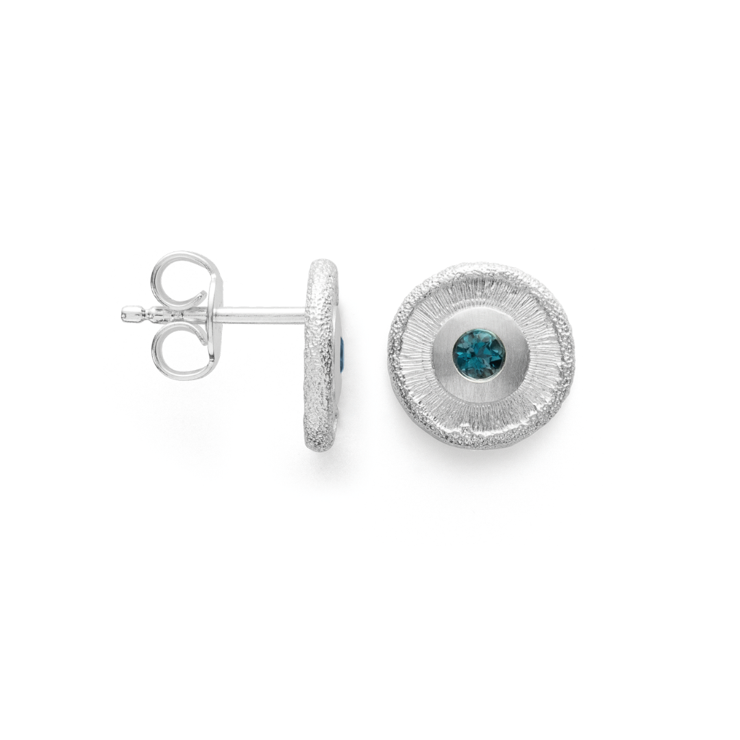 BASTIAN INVERUN - Ohrstecker Touch of Blue in Silber mit London Blue Blautopas - Juwelier Donkel