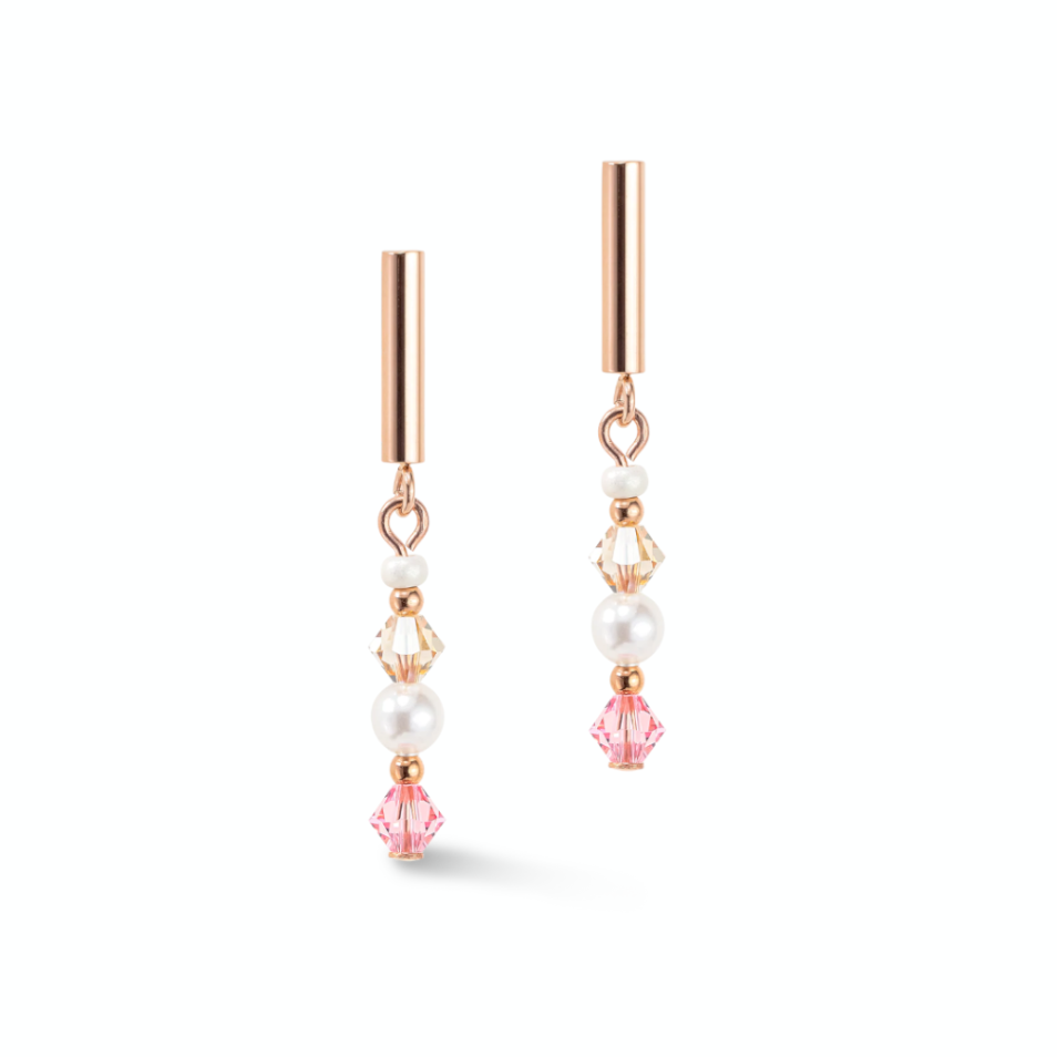 COEUR DE LION - Ohrhänger Princess Pearls roségold hellrosa in Edelstahl Gold