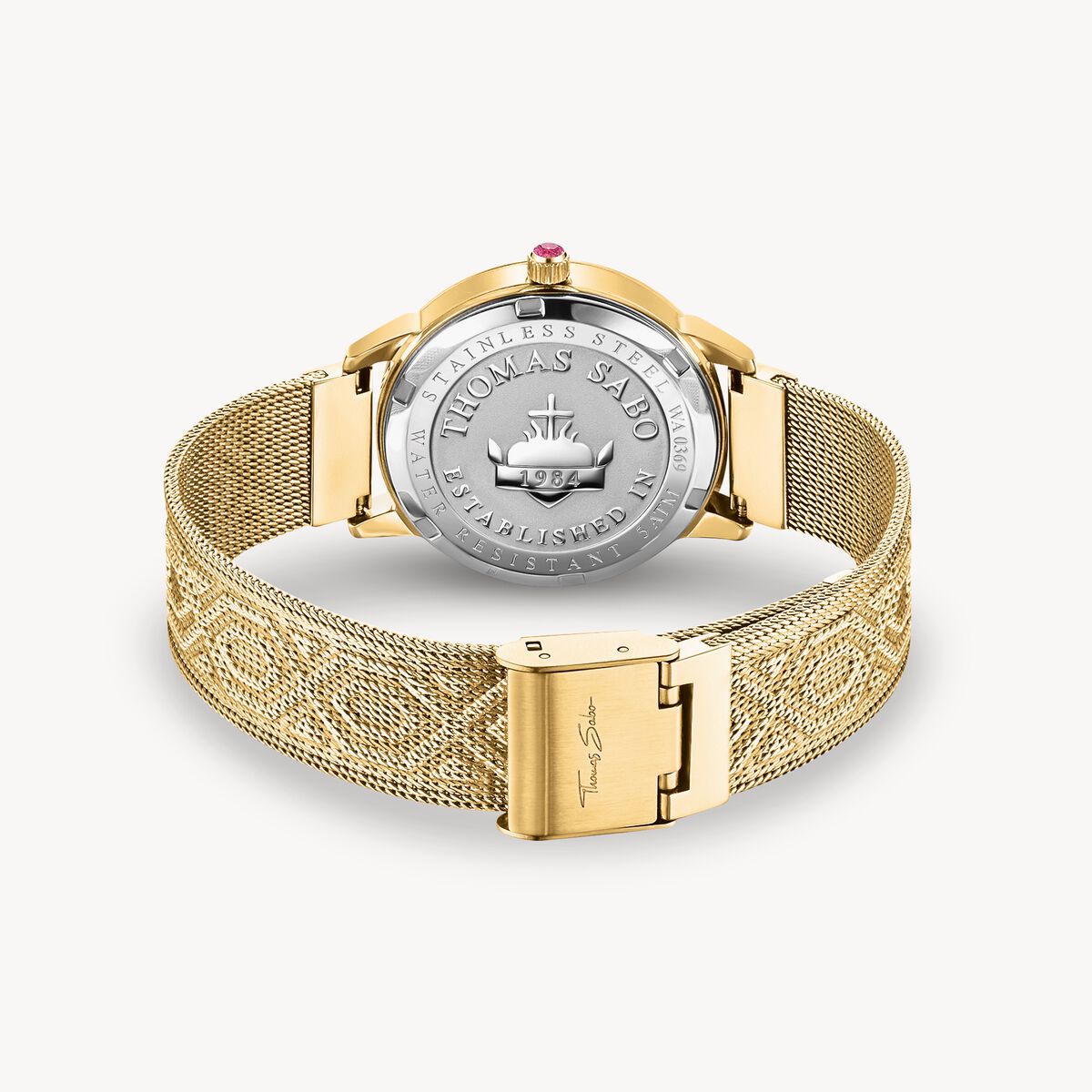 THOMAS SABO - Damenuhr Kaleidoskop Libelle grün gelbgoldfarben