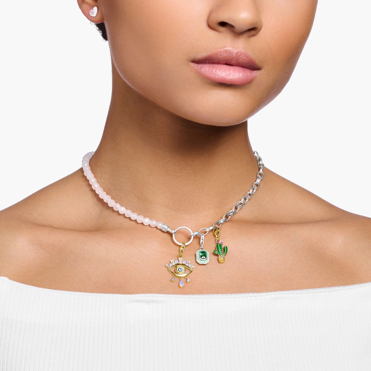 THOMAS SABO - Charm-Anhänger blaues Auge vergoldet