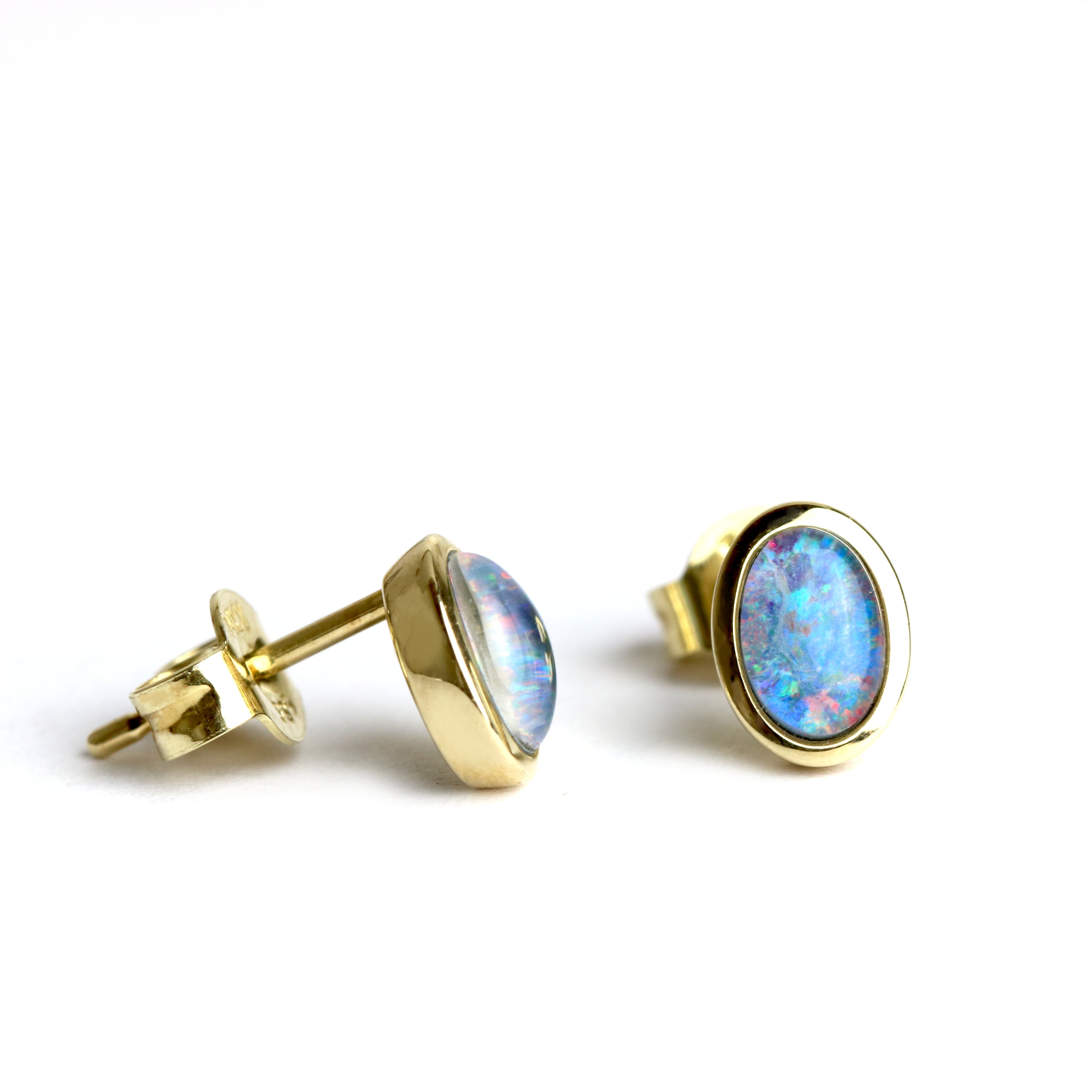 WILHELM MÜLLER - Ohrstecker mit Opaltriplette in Gold - Juwelier Donkel