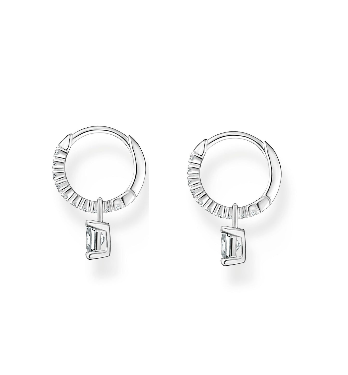 THOMAS SABO - Creolen mit Zirkonia Stein in silber