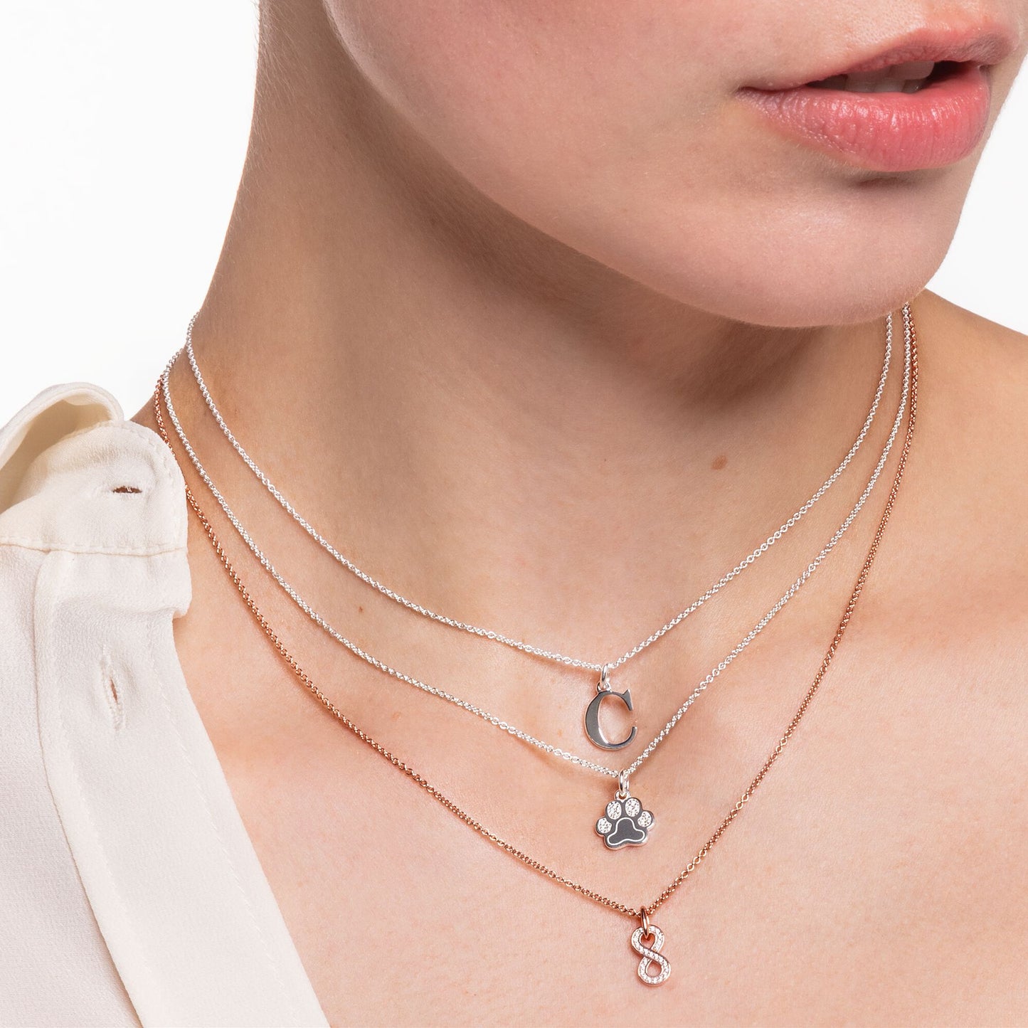 THOMAS SABO - Halskette mit Pfote in silber