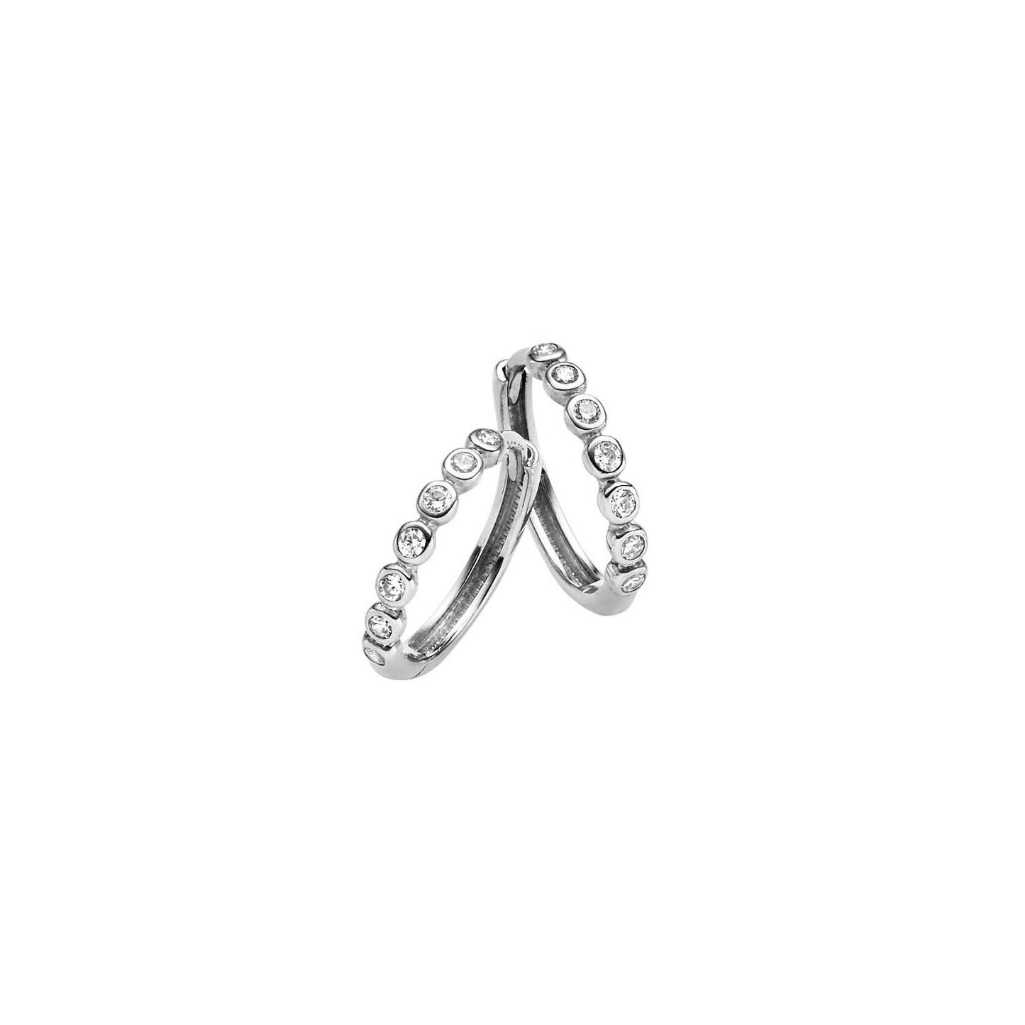 FRÖHLICH - Creolen in Silber mit Zirkonia