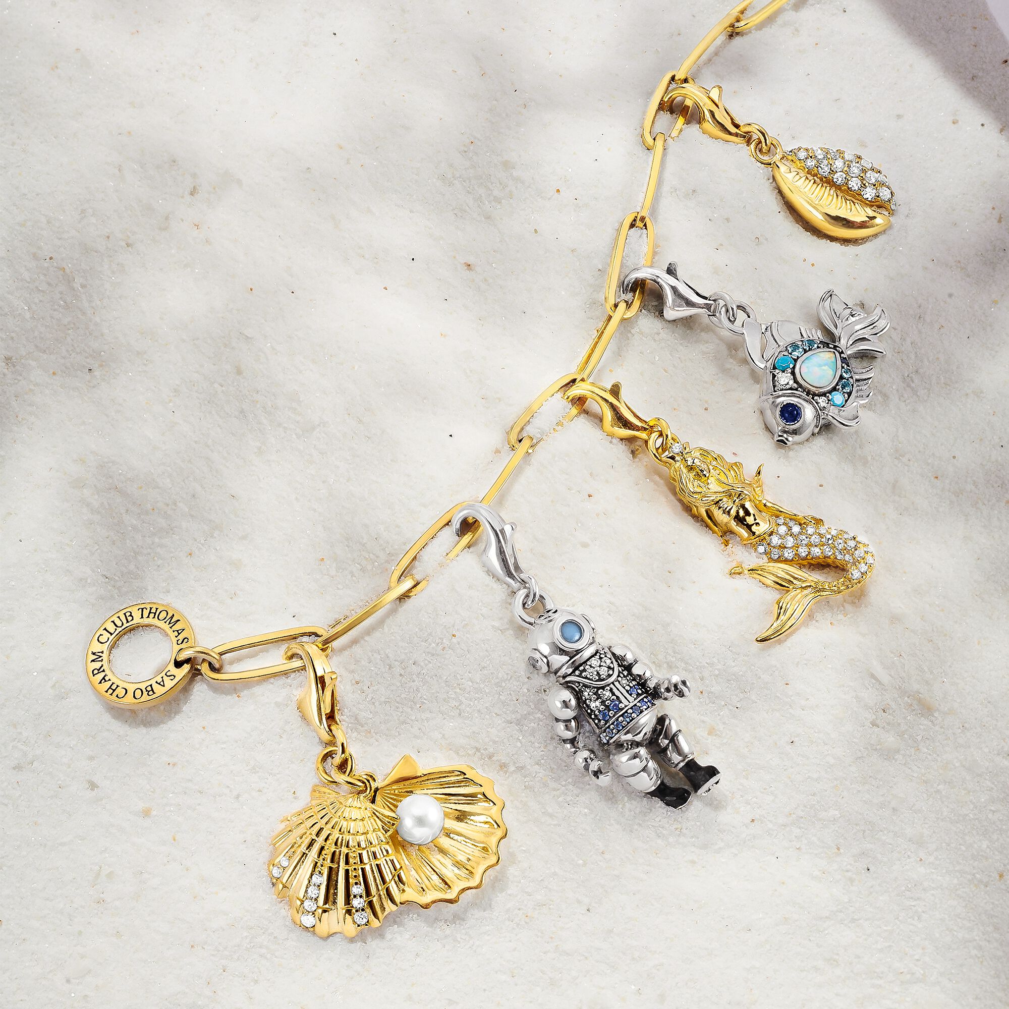 THOMAS SABO - Charm-Anhänger Muschel in Silber vergoldet - Juwelier Donkel