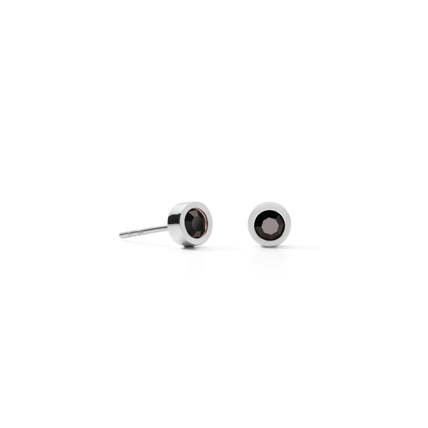 COEUR DE LION - Ohrstecker Sparkling Dot in Edelstahl Grau mit verschiedenen Farbsteinen