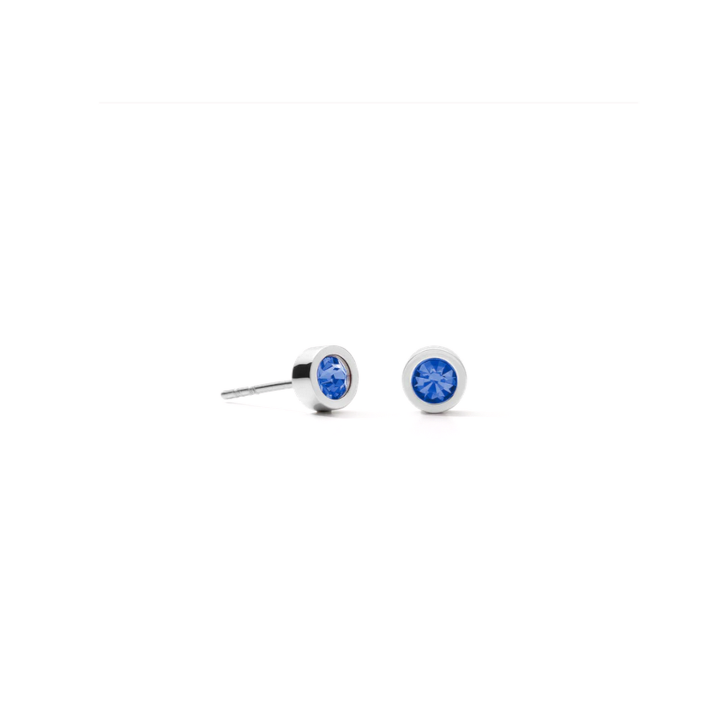 COEUR DE LION - Ohrstecker Sparkling Dot in Edelstahl Grau mit verschiedenen Farbsteinen