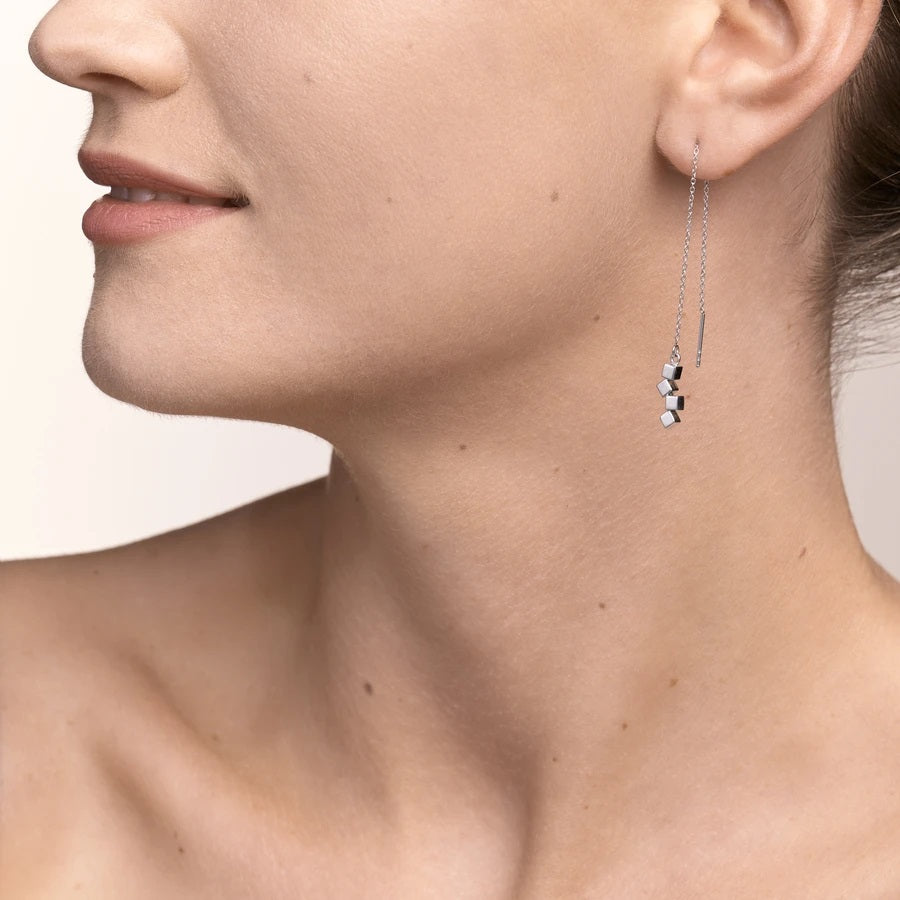 COEUR DE LION - Ohrringe Dancing GeoCUBE® small Edelstahl - Juwelier Donkel