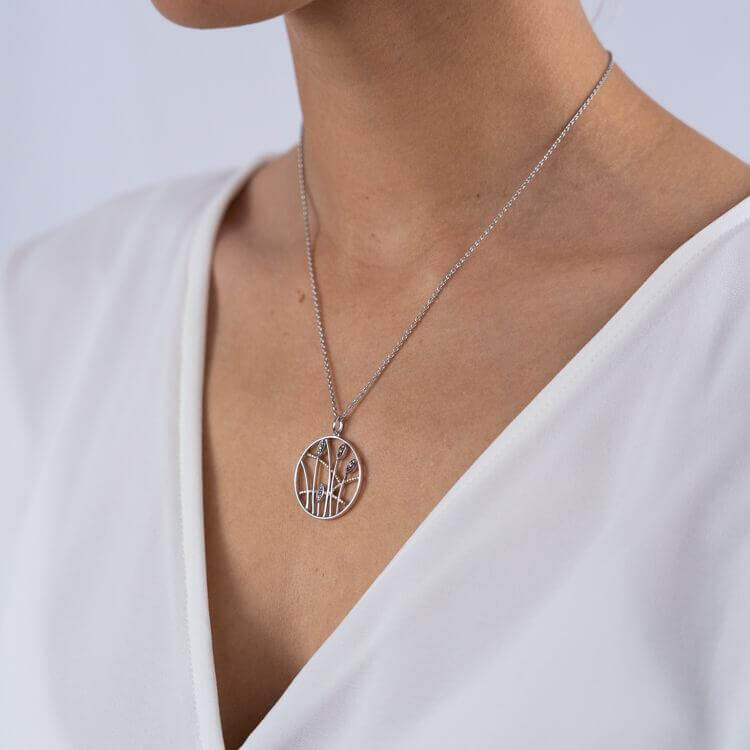 VIVENTY - Halskette in Silber mit Anhänger besetzt mit bunten Zirkonia - Juwelier Donkel