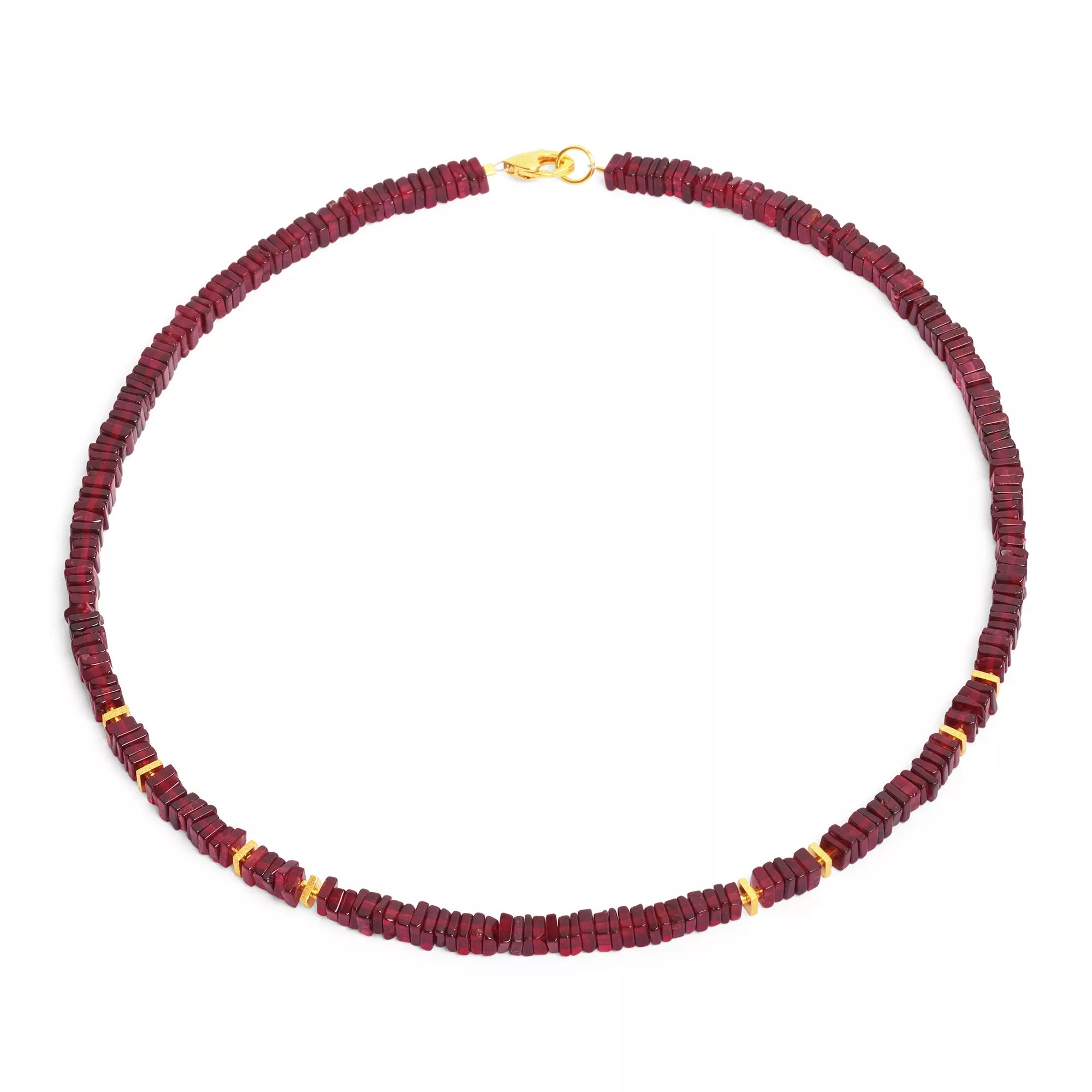 BERND WOLF - Halskette in Silber vergoldet mit Granat - Juwelier Donkel