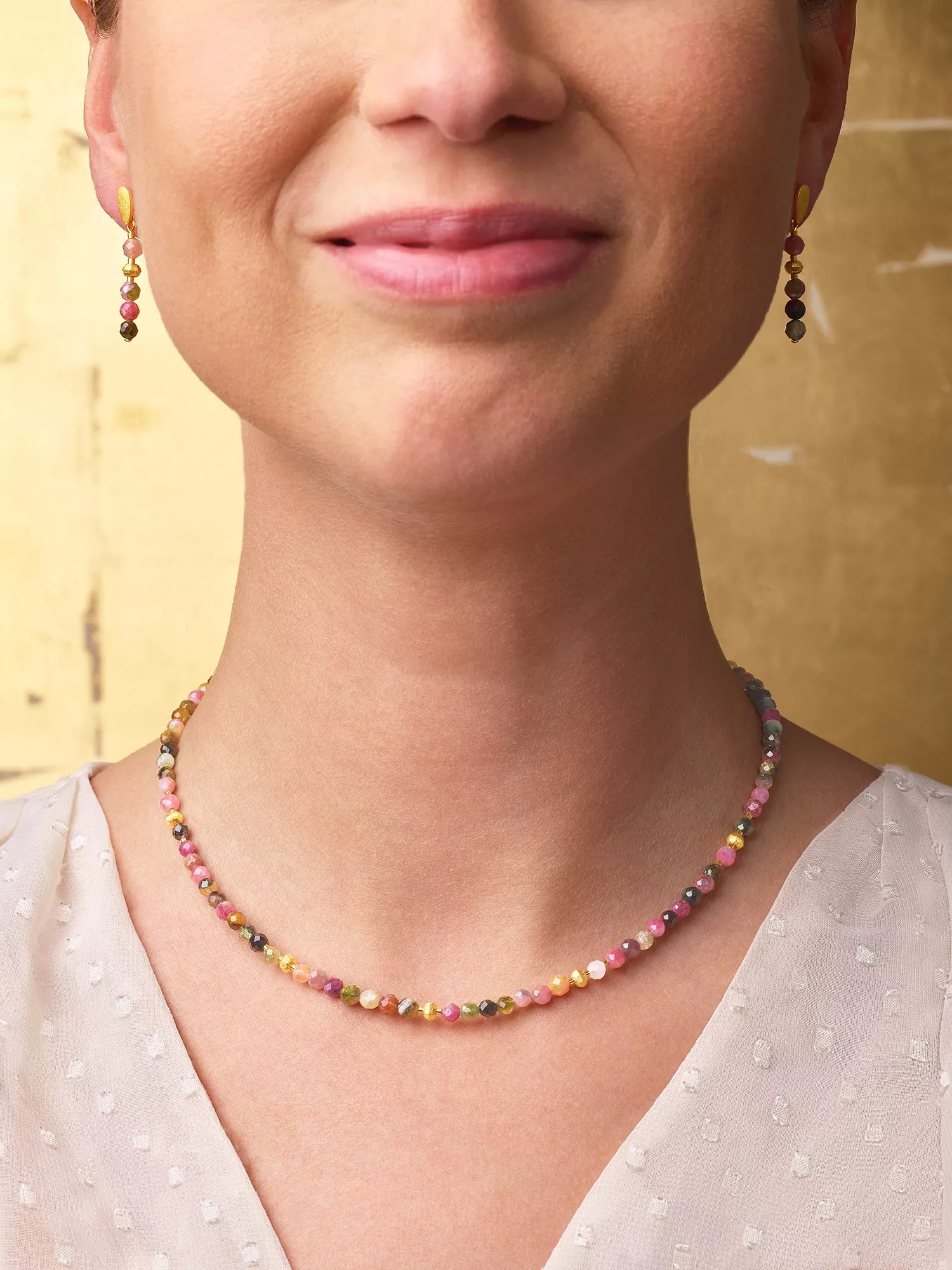 BERND WOLF - Halskette Lampa in Silber vergoldet mit Turmalin - Juwelier Donkel