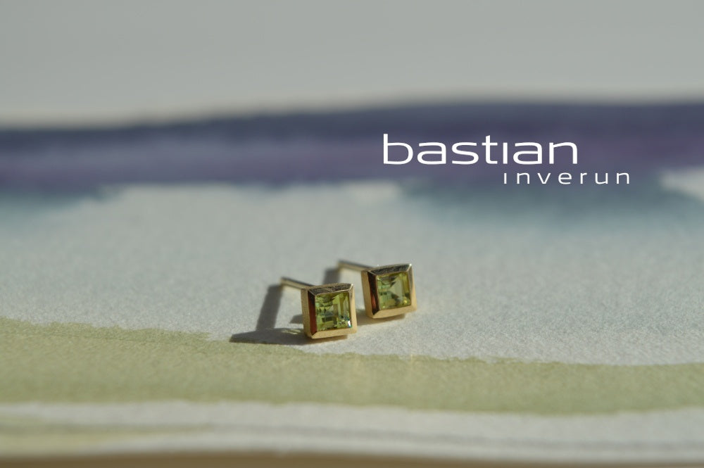 BASTIAN INVERUN - Ohrstecker in Gold mit Peridot - Juwelier Donkel
