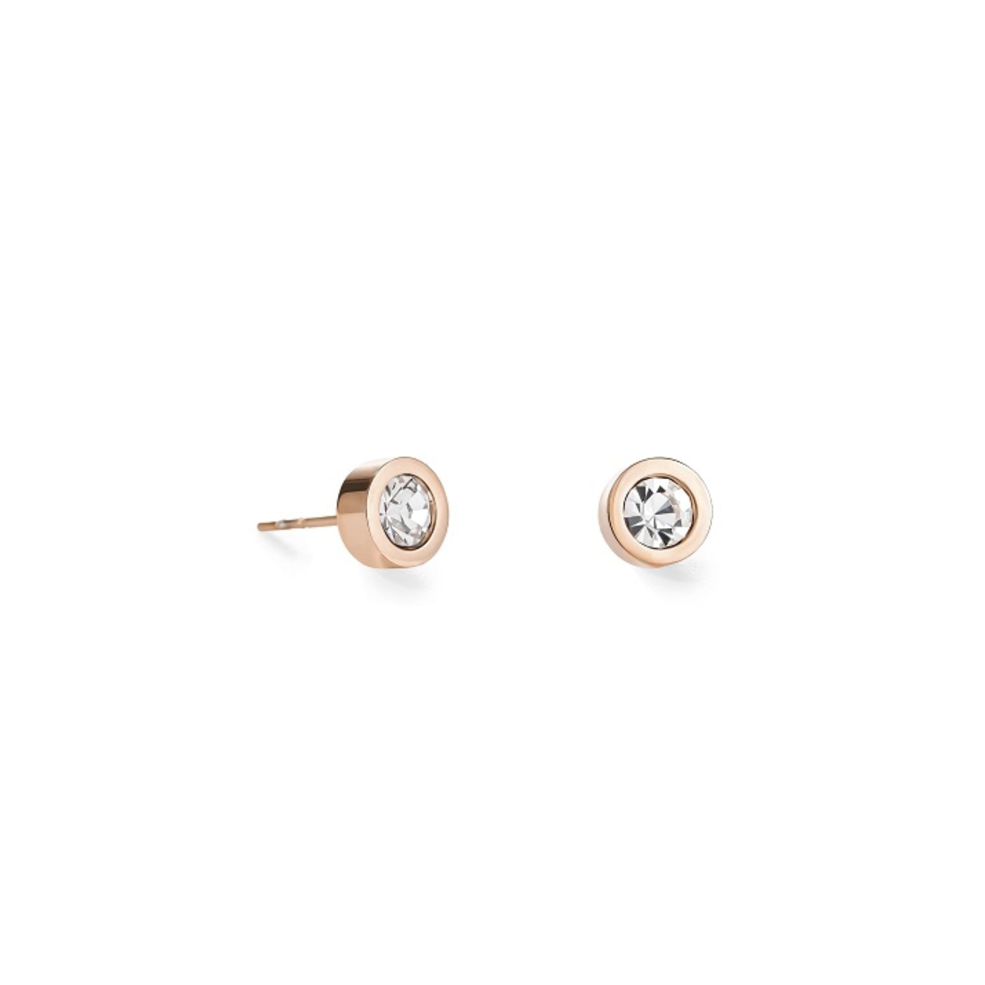 COEUR DE LION - Ohrstecker in Edelstahl Gold und Rosegold mit Zirkonia - Juwelier Donkel