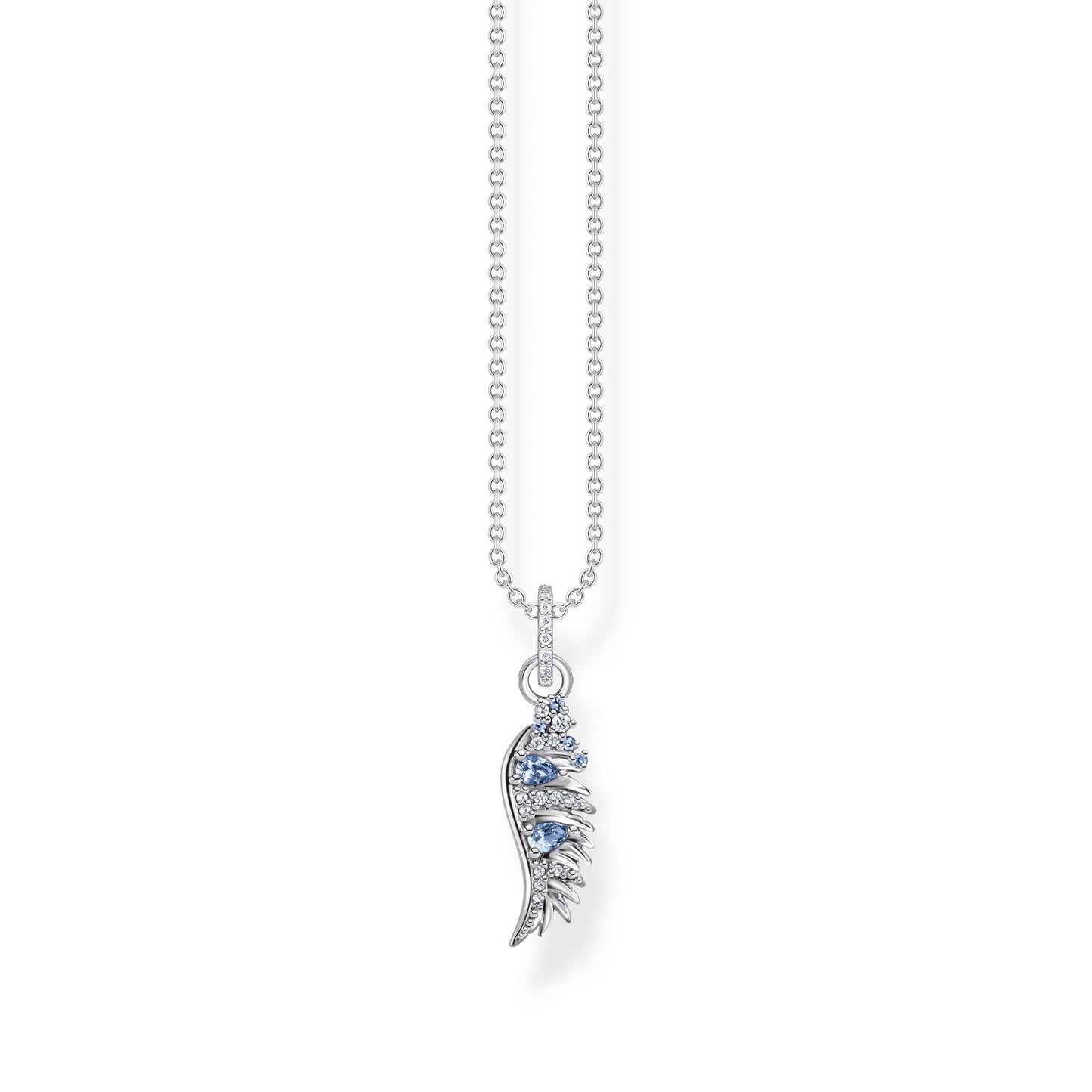 THOMAS SABO - Halskette Phönix-Flügel mit blauen Steinen in silber