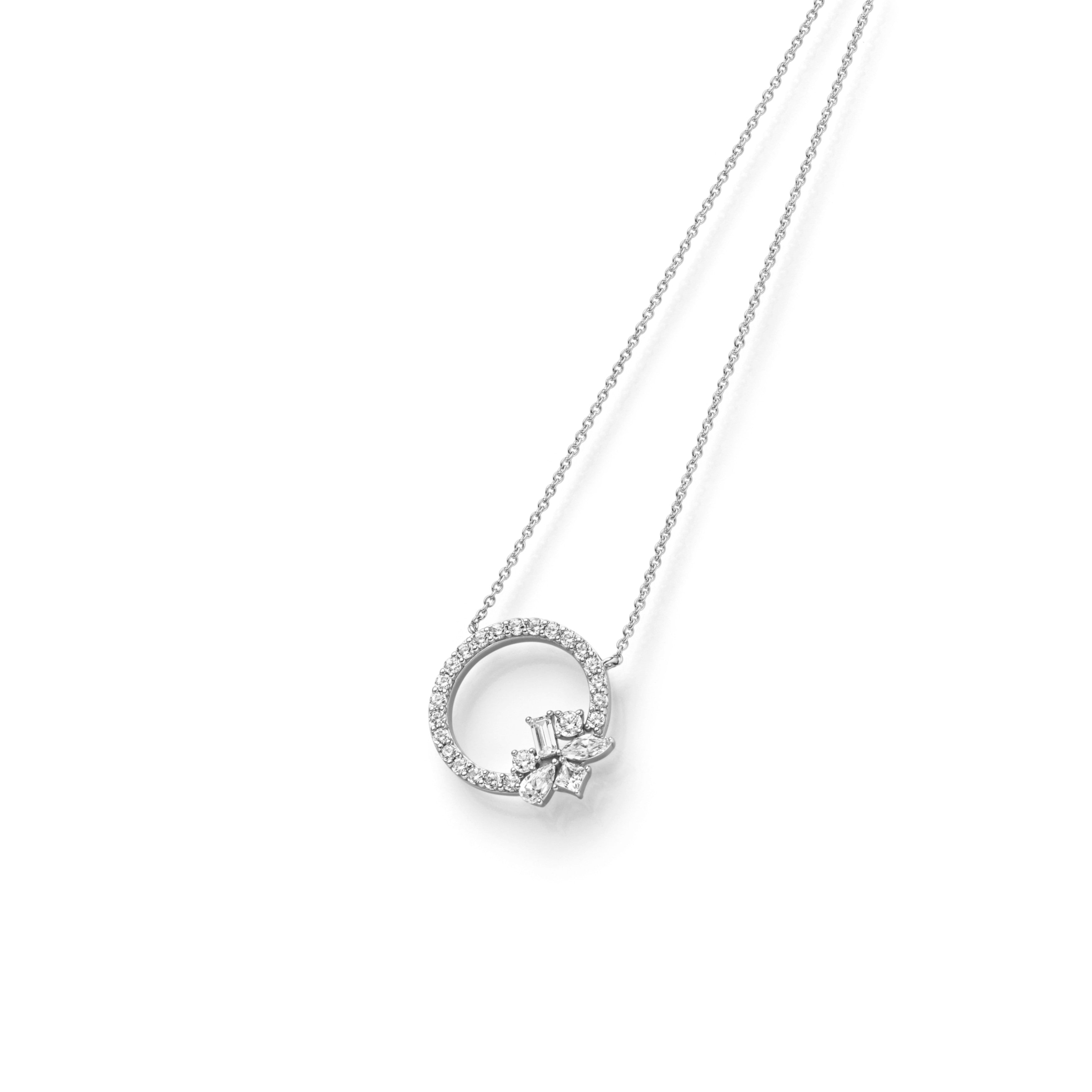 WILHELM MÜLLER - Halskette in Silber mit Zirkonia Anhänger - Juwelier Donkel