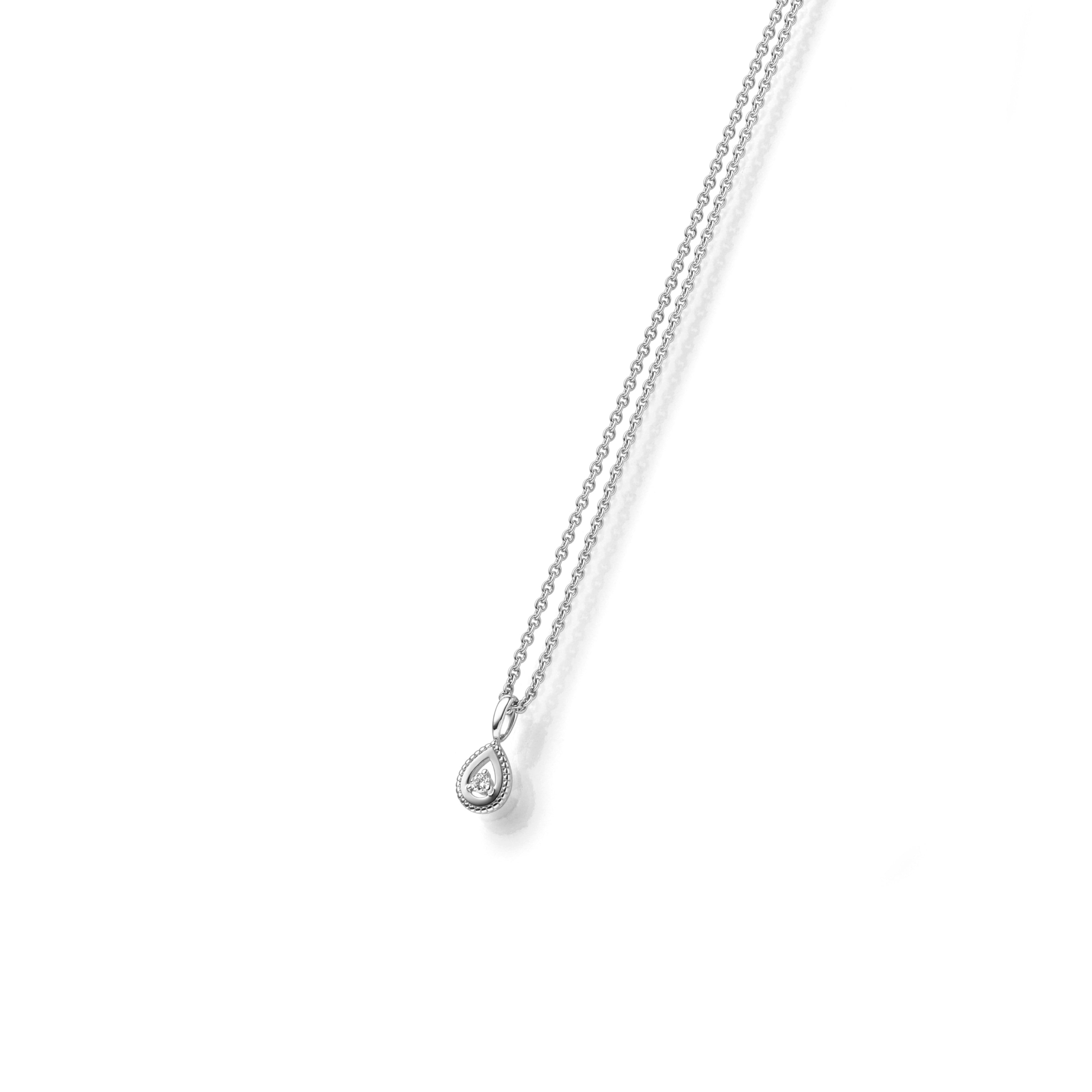 WILHELM MÜLLER - Halskette in Weißgold mit Brillant Anhänger - Juwelier Donkel