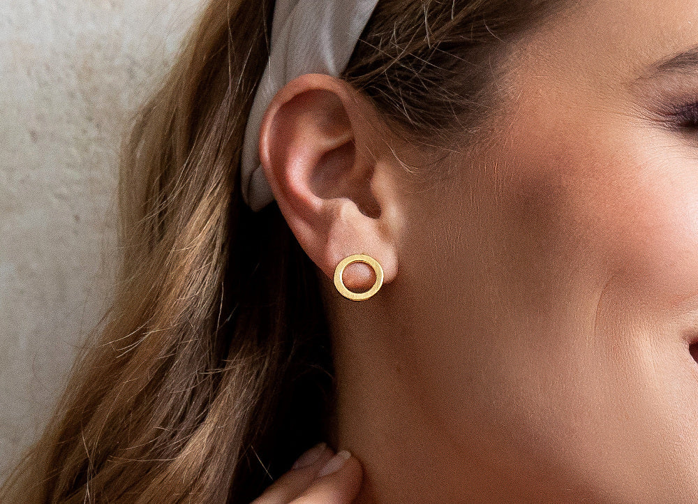 BASTIAN INVERUN - Ohrstecker Golden Light in Silber vergoldet - Juwelier Donkel