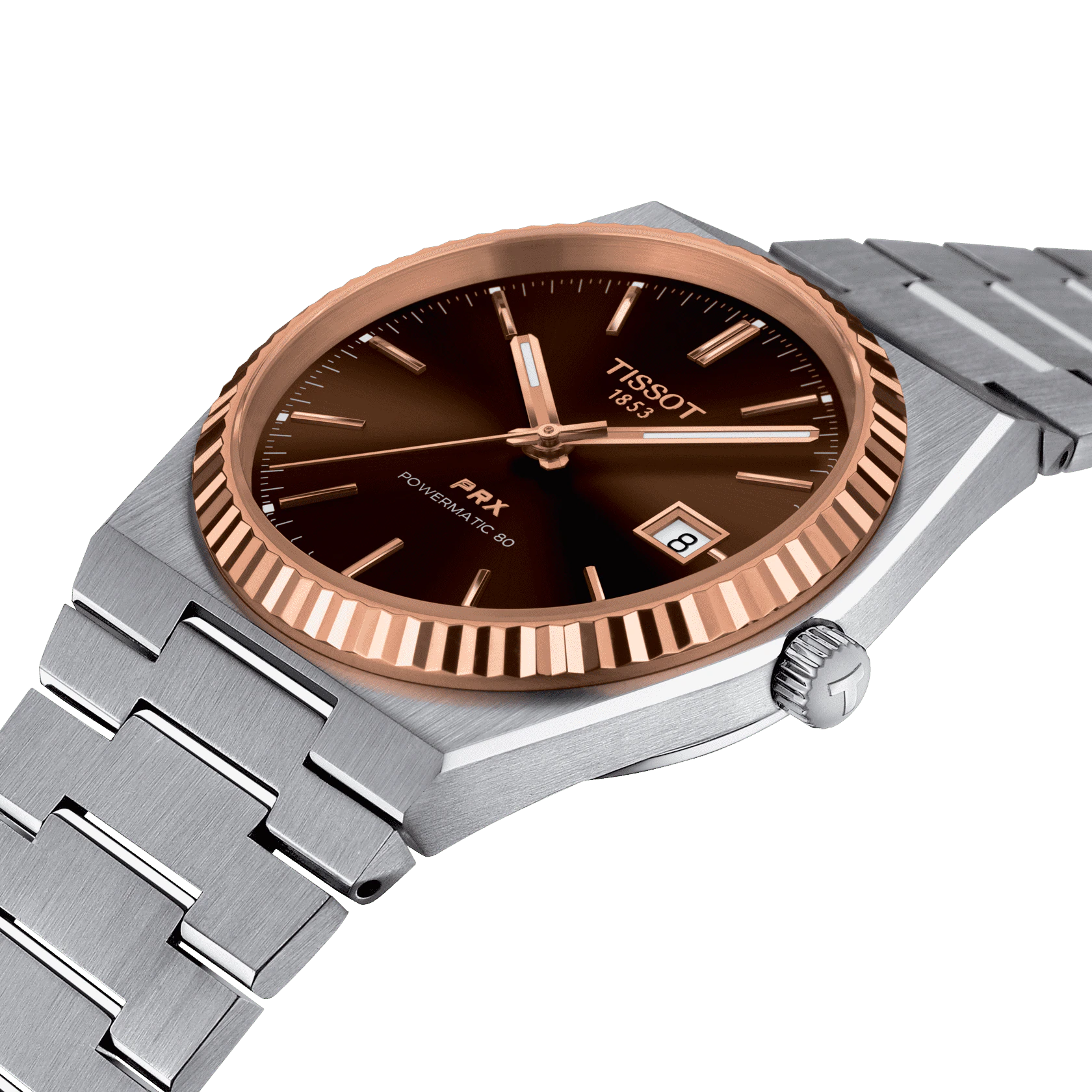 TISSOT - PRX Powermatic 80 Stahl & 18K Goldlünette - Juwelier Donkel