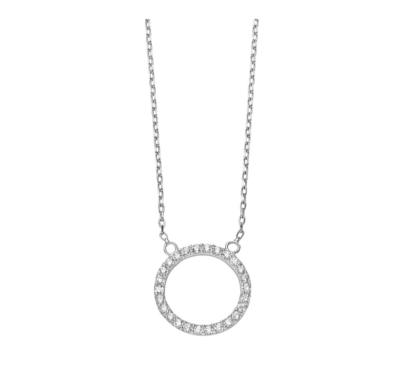 FRÖHLICH - Halskette mit Kreisform und Zirkonia