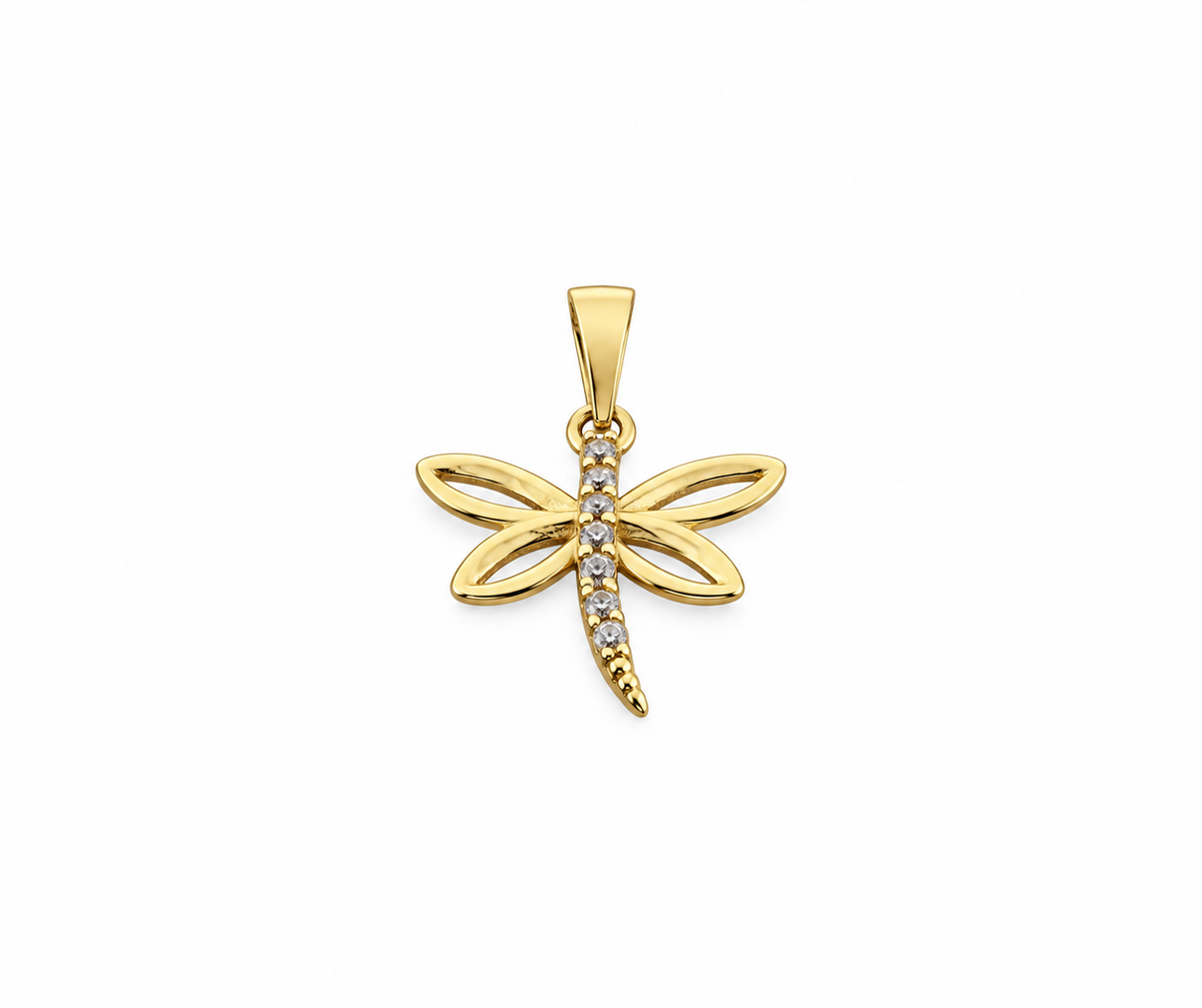 WILHEHLM MÜLLER - Anhänger Gold Libelle