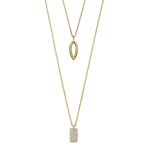 WILHELM MÜLLER - Halskette 2-reihig in Gold mit Brillanten