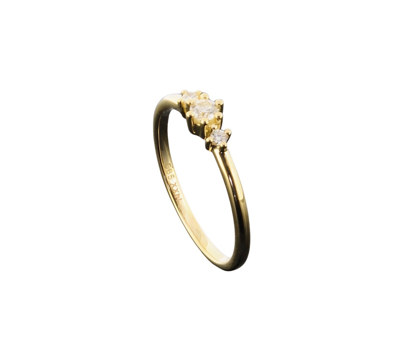 WILHELM MÜLLER - Ring 585 Gelbgold mit 3 Brillanten