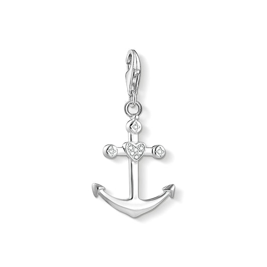 THOMAS SABO - Charm-Anhänger Anker mit Herz in Silber