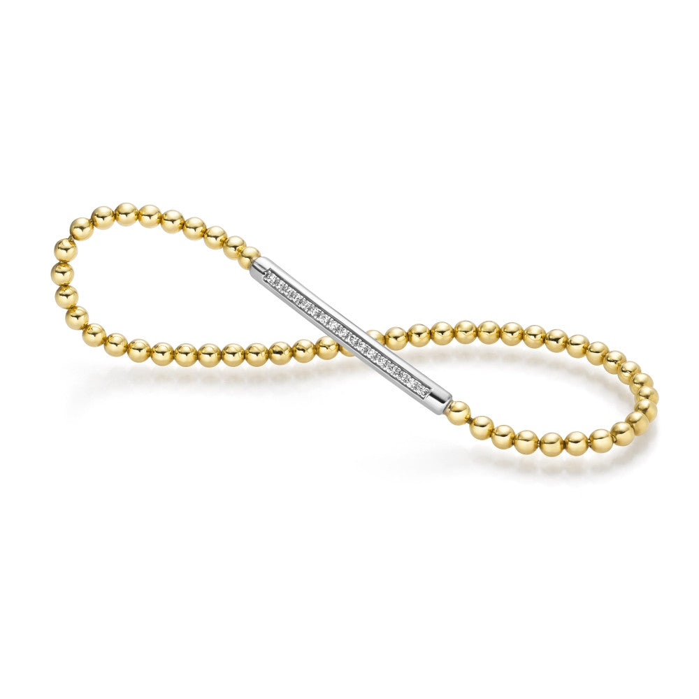 WILHELM MÜLLER - Armreif flexibel in Bicolor Gold mit Brilllanten