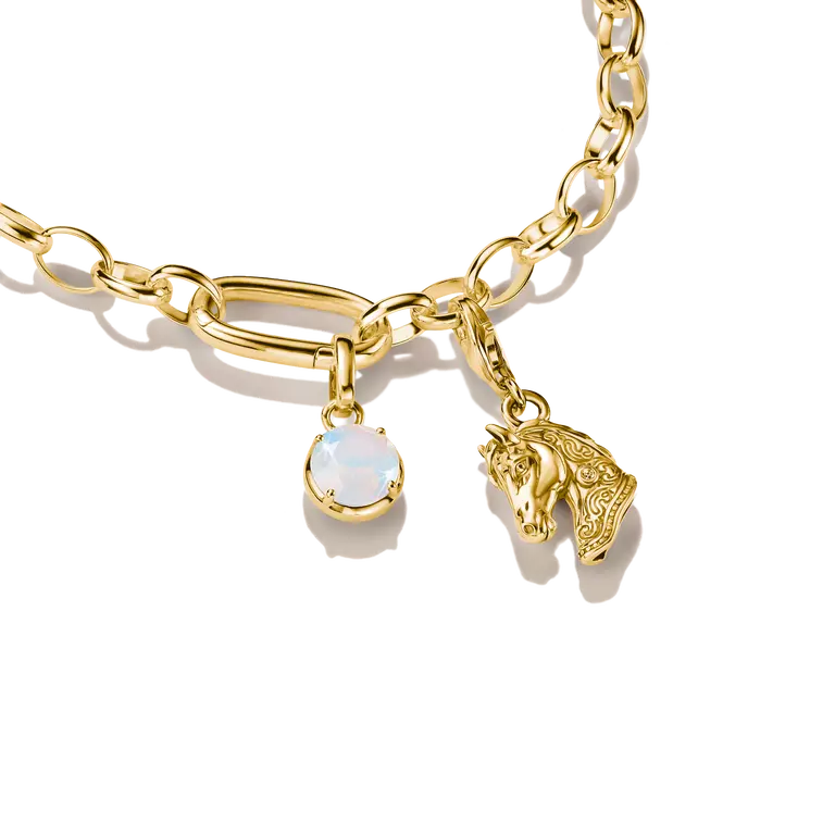THOMAS SABO - Charm Pferdekopf mit weißem Zirkonia – Original
