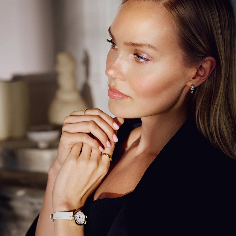 SIF JAKOBS - Damenuhr Bianca silber beige