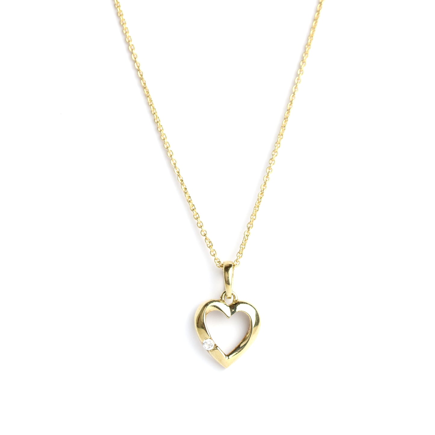 WILHELM MÜLLER - Anhänger in Herzform Gold mit Zirkonia