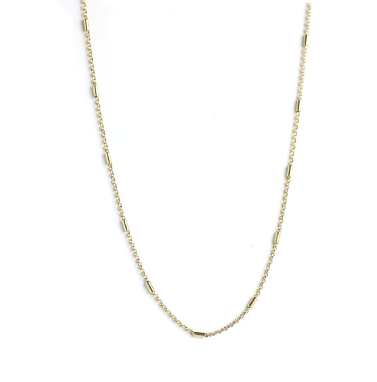 WILHELM MÜLLER - Halskette in Silber vergoldet mit Hülsen