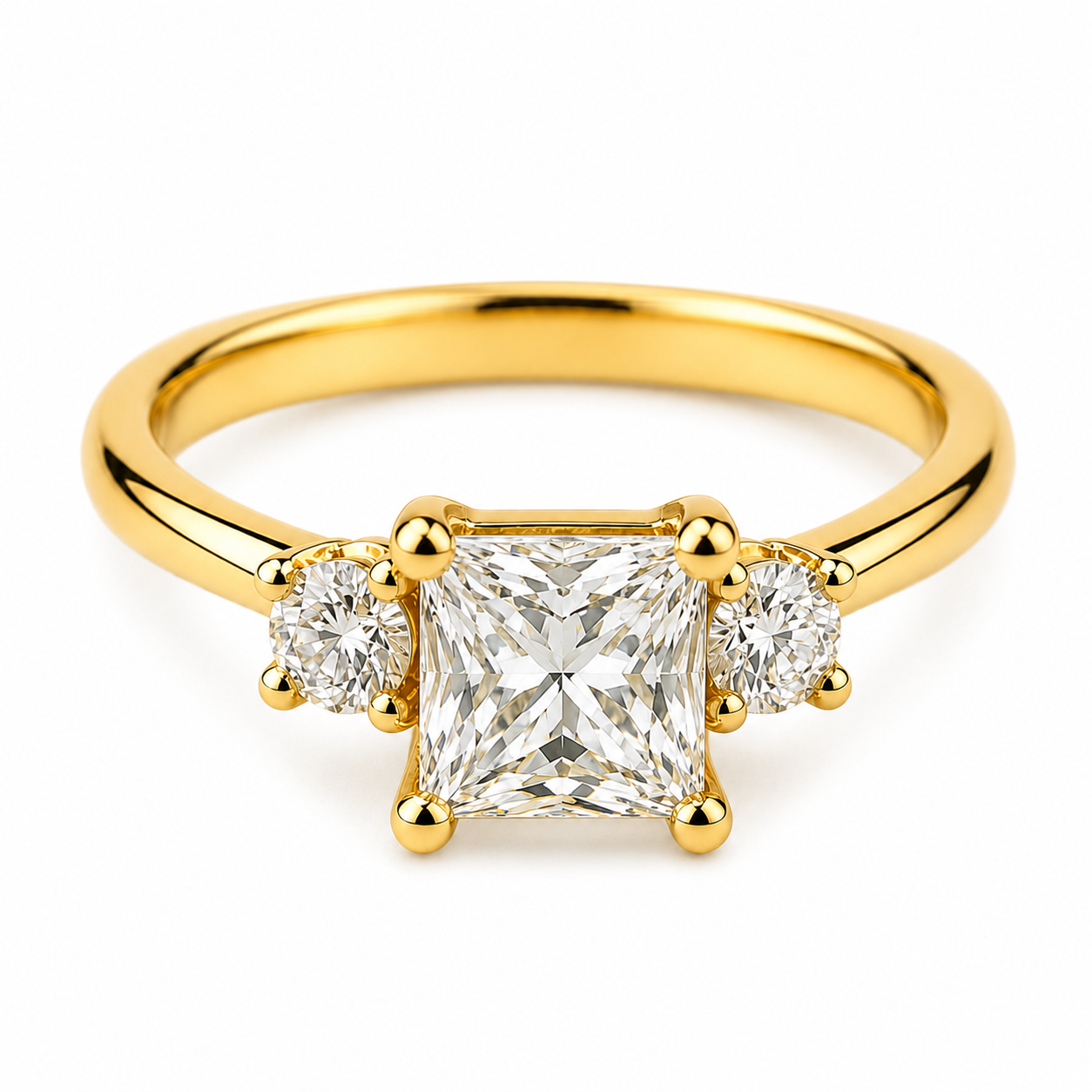 BRUNO MAYER - Ring mit eckigem Lab-grown Diamond Mittelstein