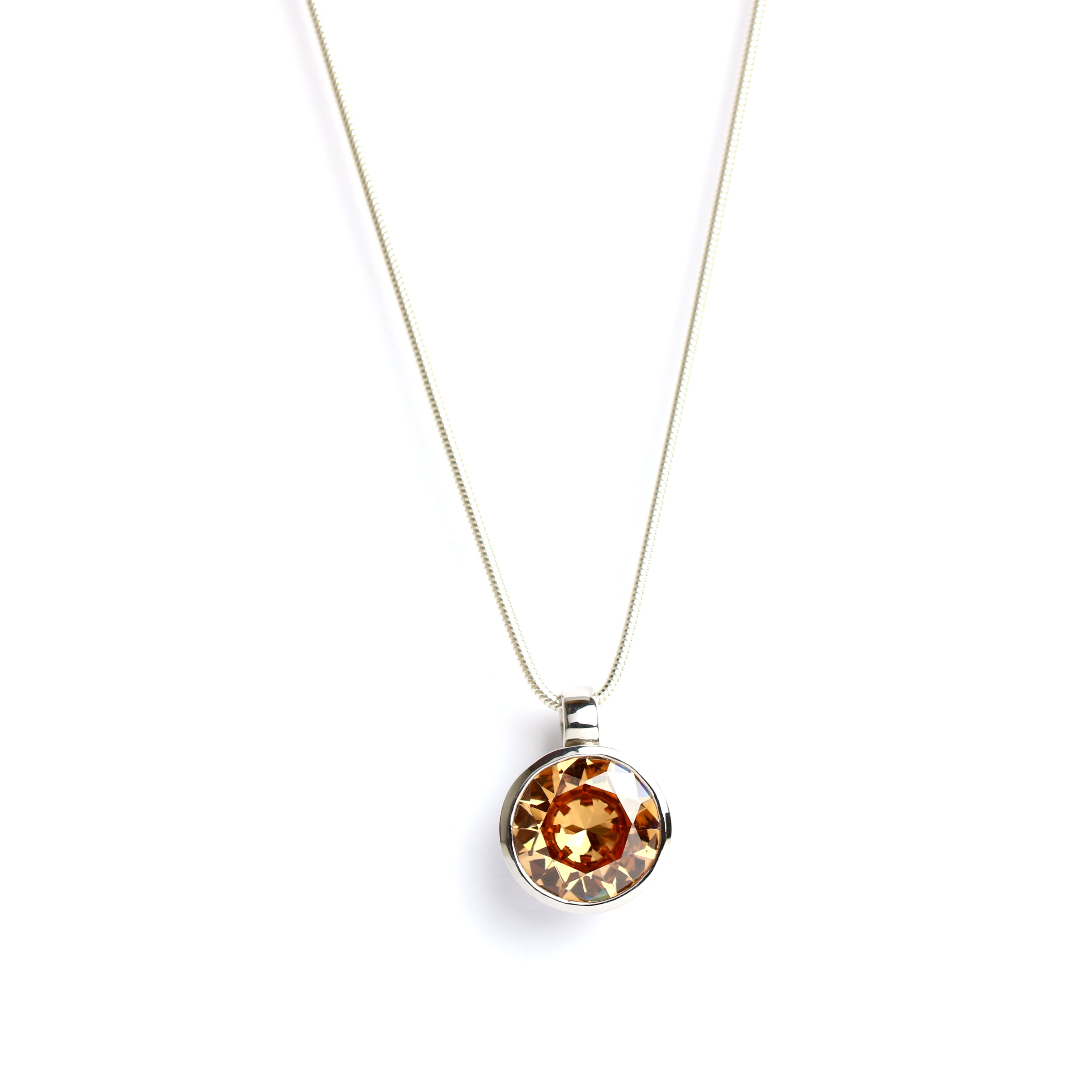 M&M- Anhänger in Silber mit Orangenem Zirkona