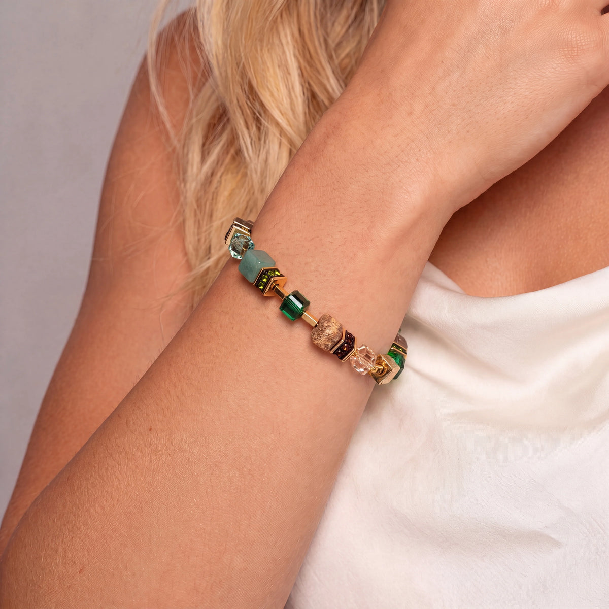 GeoCUBE® Precious Statement Armband Emerald Garden