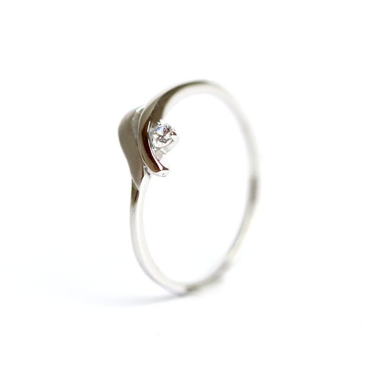 WILHELM MÜLLER - Ring in Silber poliert und teilweise mattiert mit Zirkonia