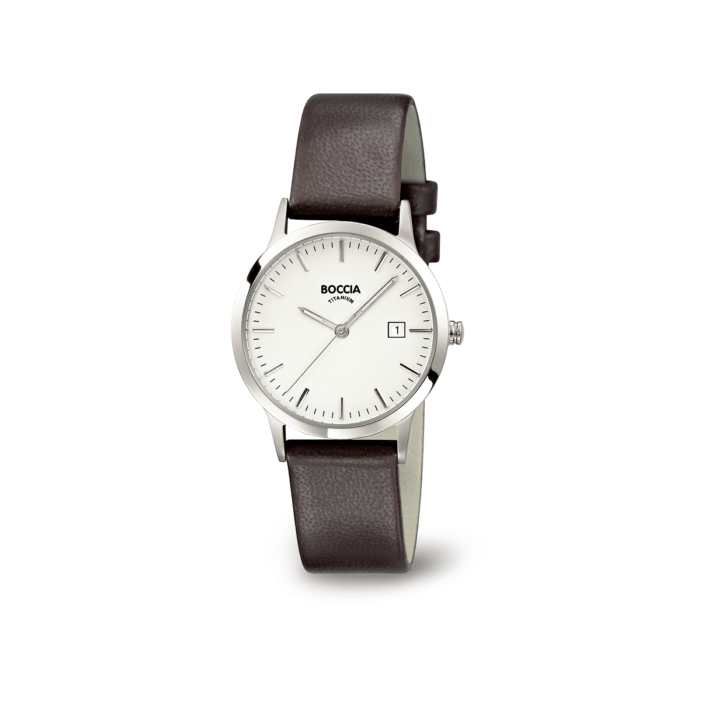 BOCCIA - Titanium Damenuhr Classic silberweiß 31mm