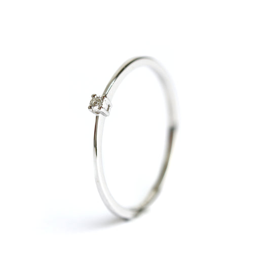 WILHELM MÜLLER - Verlobungsring Weißgold mit Brillant 0,03ct