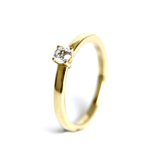 WILHELM MÜLLER - Verlobungsring Gelbgold mit Brillant 0,25ct