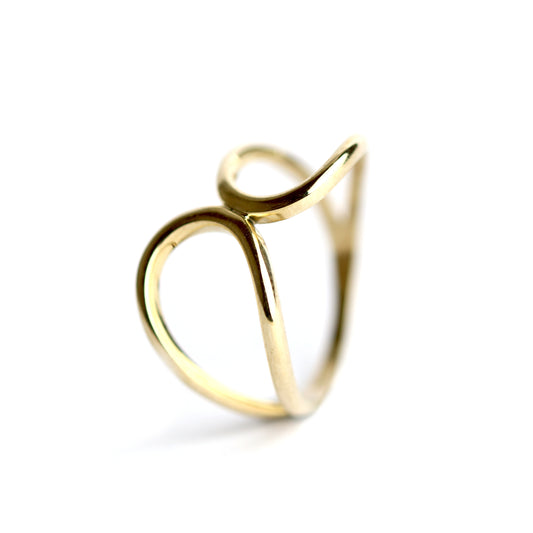 WILHELM MÜLLER - Ring in Gold poliert mit zwei Bögen