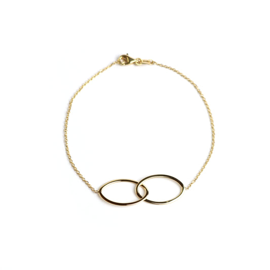 WILHELM MÜLLER - Armkette in Gold mit Ovalen verschlungenen Ringen
