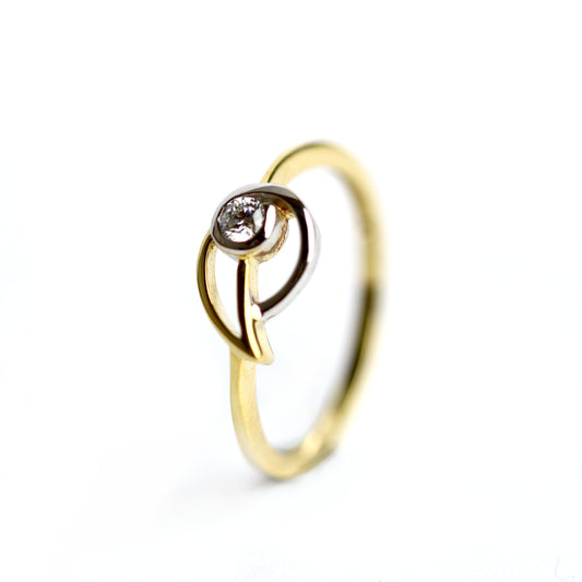 WILHELM MÜLLER - Ring in Bicolor Gold mit Zirkonia