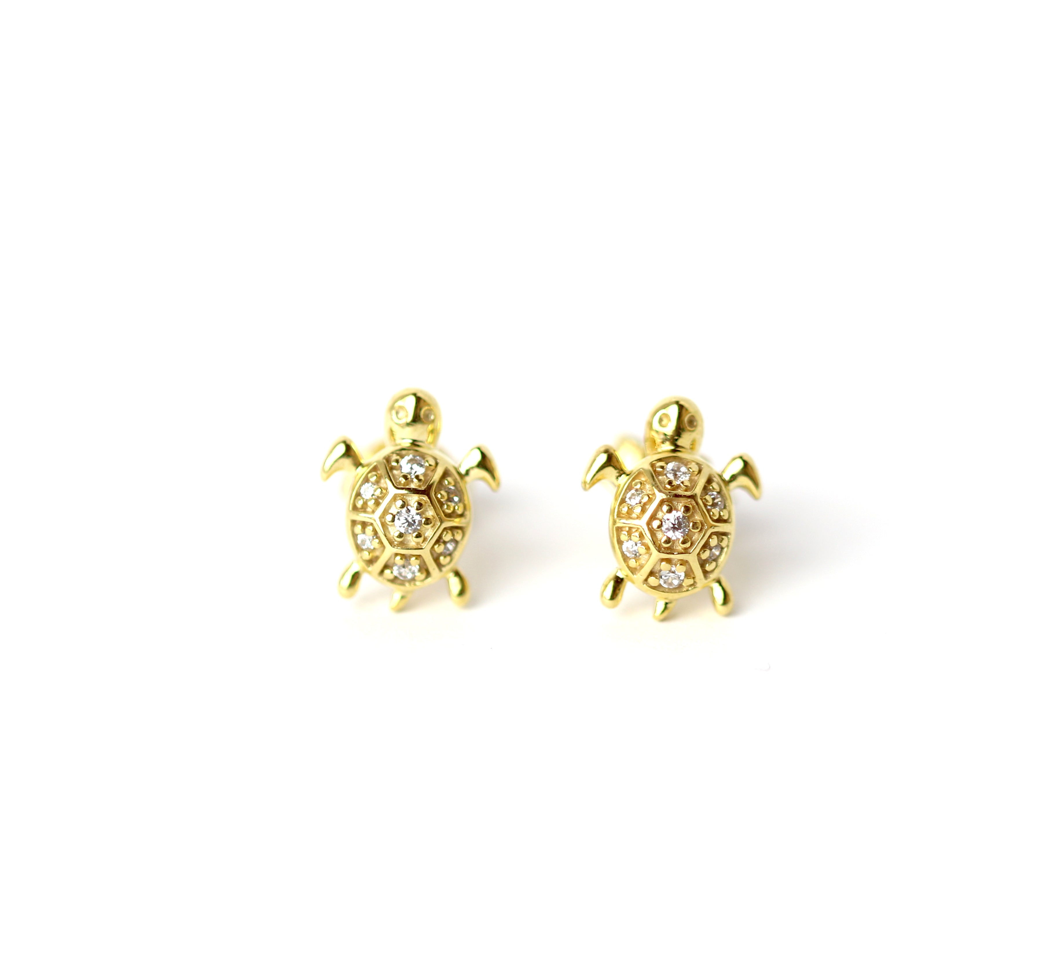 WILHELM MÜLLER - Kinderohrstecker in Gold mit Schildkröten - Juwelier Donkel