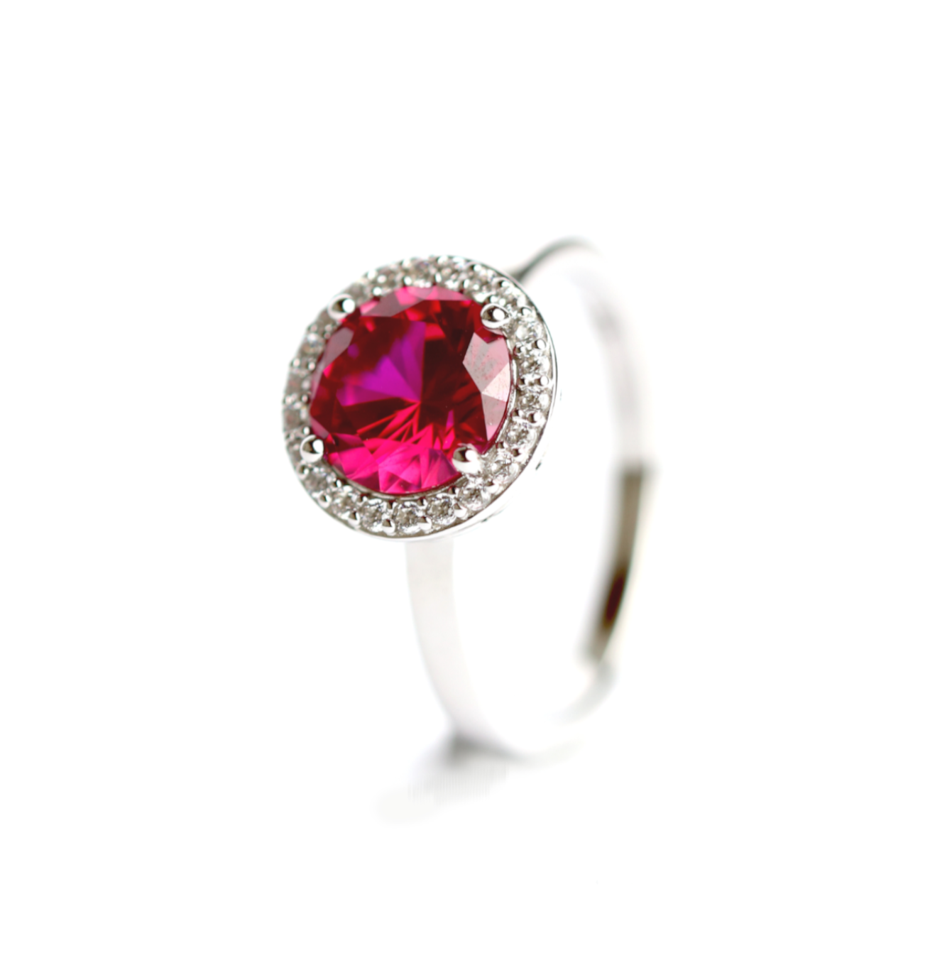 WILHELM MÜLLER - Ring in Silber mit blauem, rotem oder grünem Zirkonia