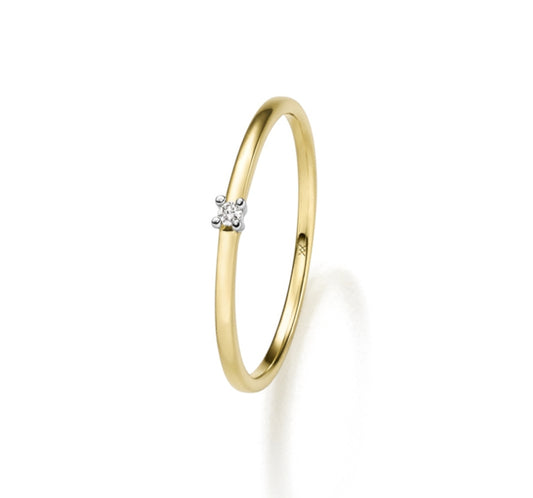 WILHELM MÜLLER - Ring in Gold mit Brillant 0,02 ct