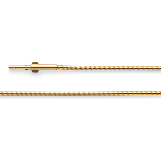 BASTIAN INVERUN - Halsreif Tonda Flexibel in Silber vergoldet, 45cm mit Doppelclipverschluss