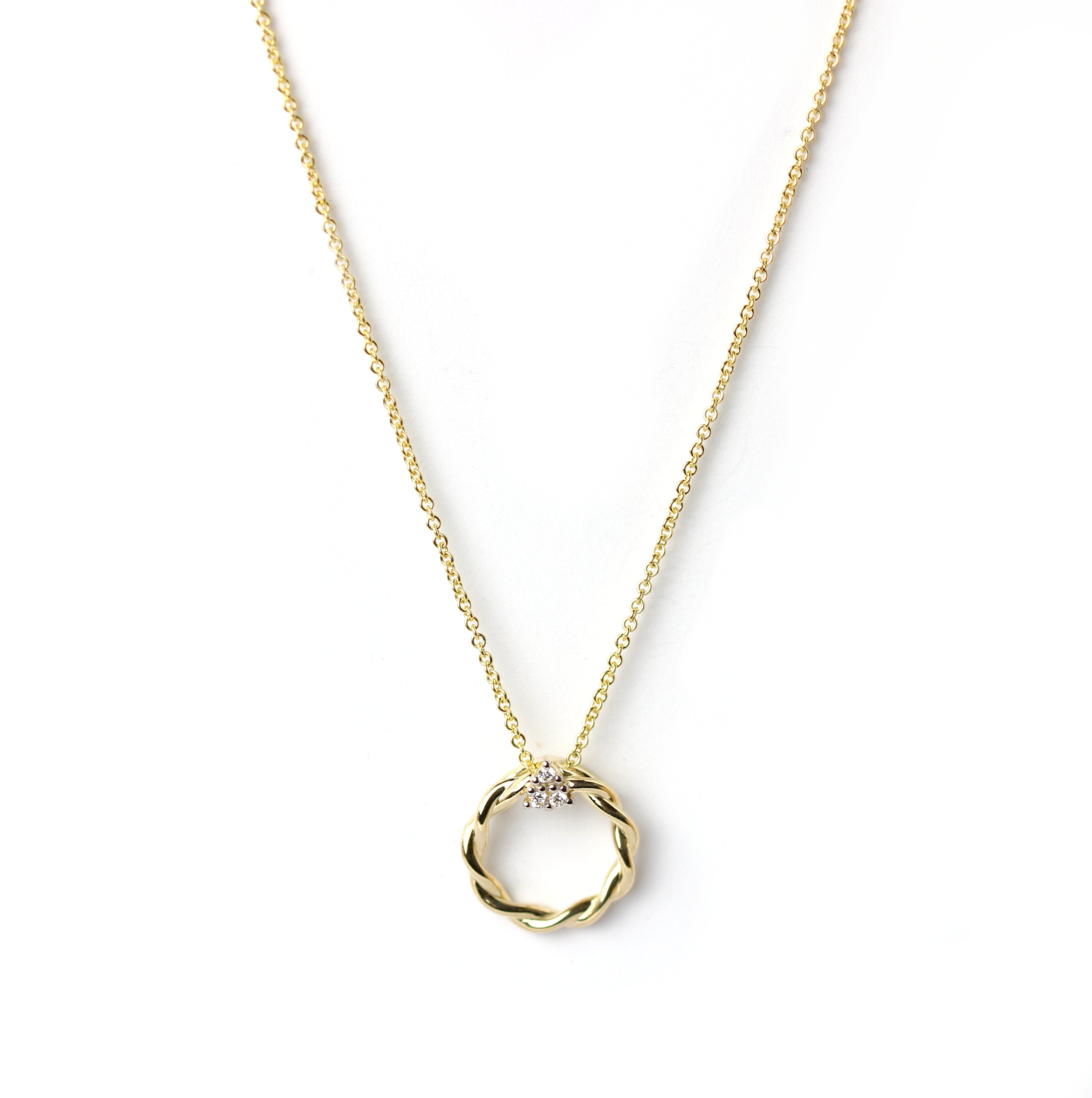 WILHELM MÜLLER - Anhänger in Gold gekordelt mit Brillanten - Juwelier Donkel