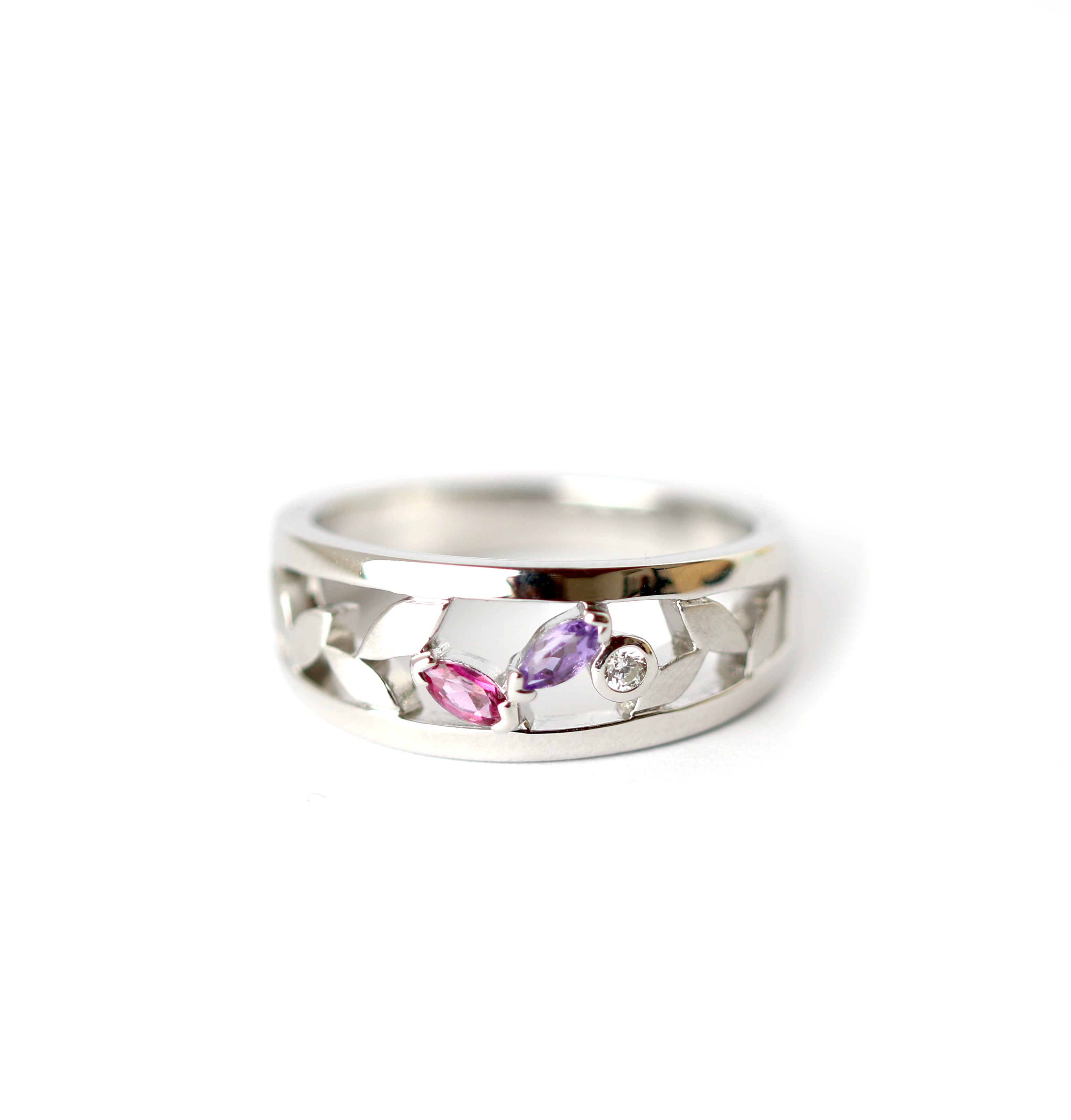 WILHELM MÜLLER - Ring in Silber mit Zirkonia, pinker Topas und Amethyst - Juwelier Donkel
