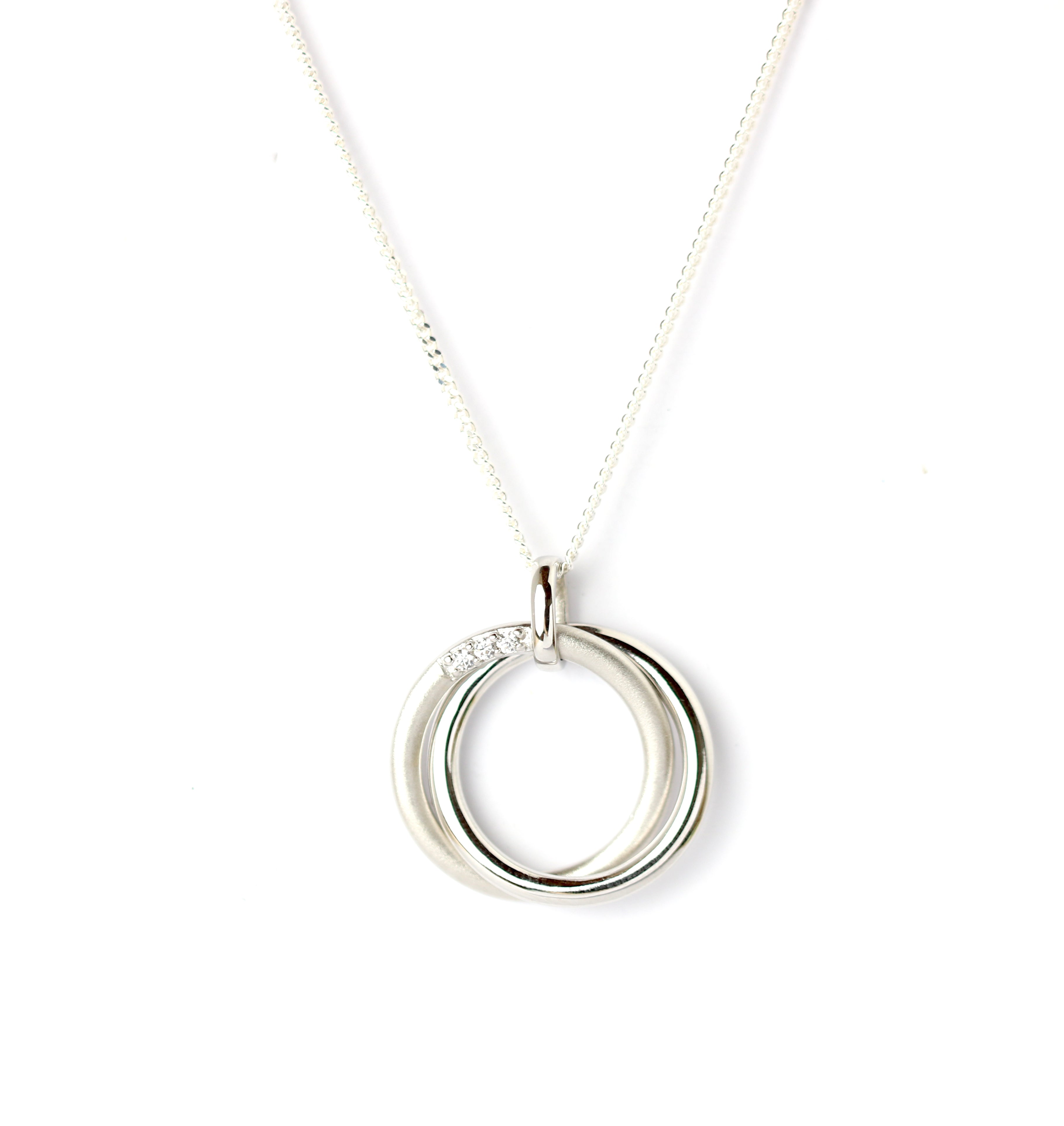 WILHELM MÜLLER - Anhänger in Silber mit Zirkonia
